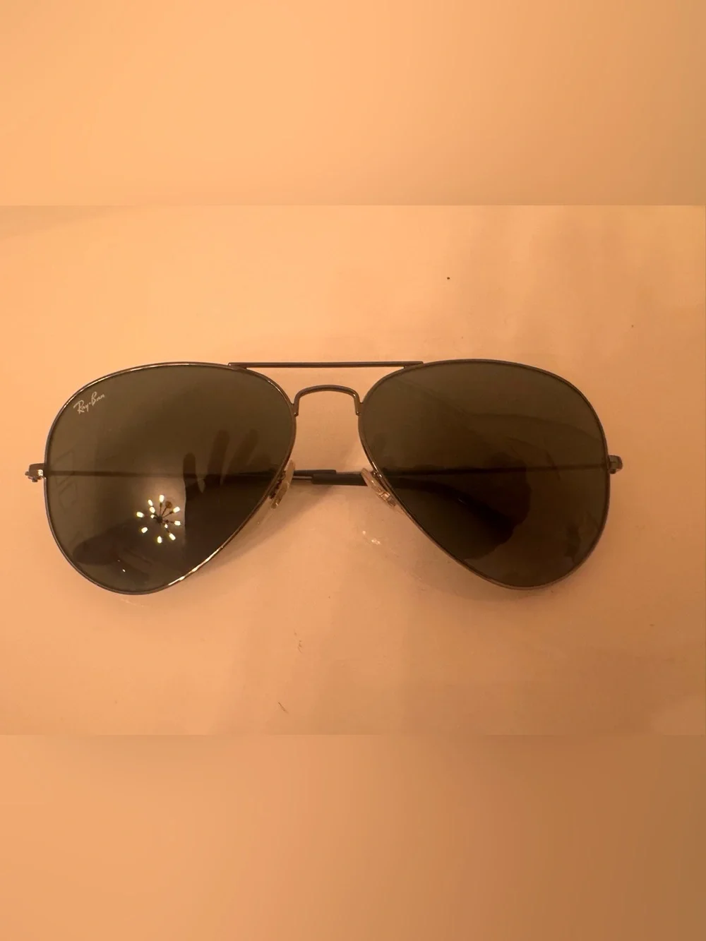 Ray Ban Aviator Sunglasses - Black Lenses, Gold Frame